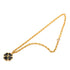 CC Logo Chain Clover Pendant Necklace Metal