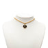CC Logo Chain Clover Pendant Necklace Metal