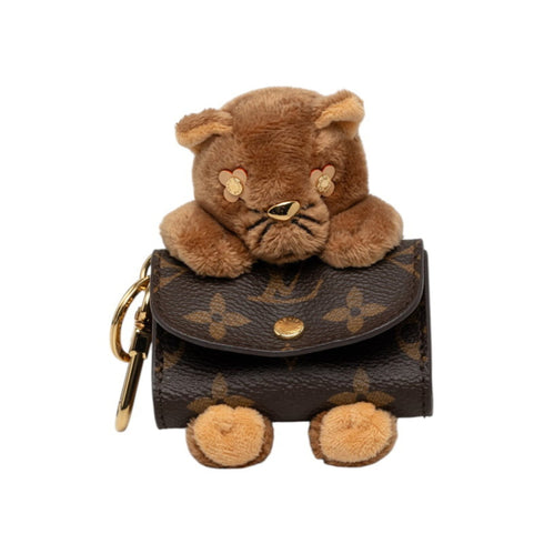 Bag Charm Brown Canvas Handbag Charm