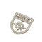 Brooch Metal and Rhinestone Silver