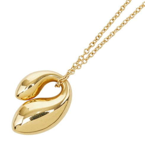 Elsa Peretti Double Teardrop Pendant Necklace 18K Yellow Gold 15.3mm
