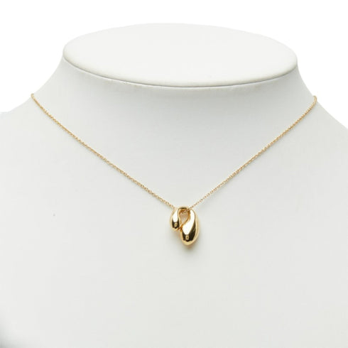 Elsa Peretti Double Teardrop Pendant Necklace 18K Yellow Gold 15.3mm