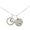 Star Motif Pendant Necklace Metal and Rhinestone Silver