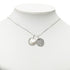 Star Motif Pendant Necklace Metal and Rhinestone Silver