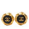 CC Logo Clip-On Earrings Metal Gold-Tone Metal
