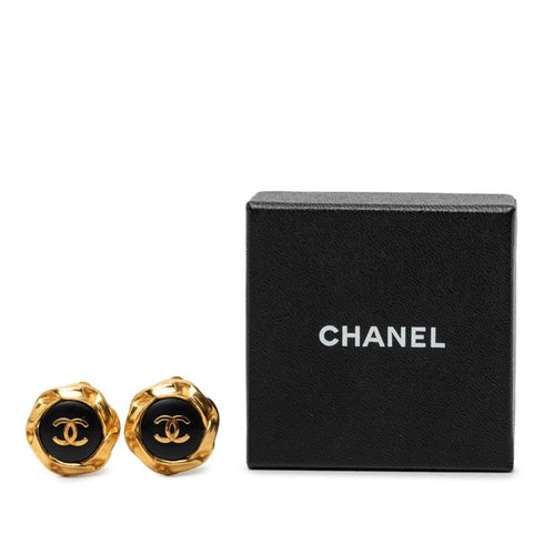 CC Logo Clip-On Earrings Metal Gold-Tone Metal