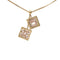 CC Logo Chain Pendant Necklace Gold-Tone Metal