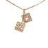 CC Logo Chain Pendant Necklace Gold-Tone Metal