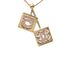 CC Logo Chain Pendant Necklace Gold-Tone Metal