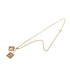 CC Logo Chain Pendant Necklace Gold-Tone Metal