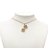 CC Logo Chain Pendant Necklace Gold-Tone Metal