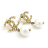 Pearl Earrings Artificial Pearl and Metal