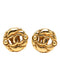 CC Logo Clip-On Earrings Metal Gold-Tone Metal