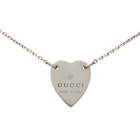Heart Motif Pendant Necklace Sterling Silver