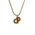 Vintage Chain Pendant Necklace Gold