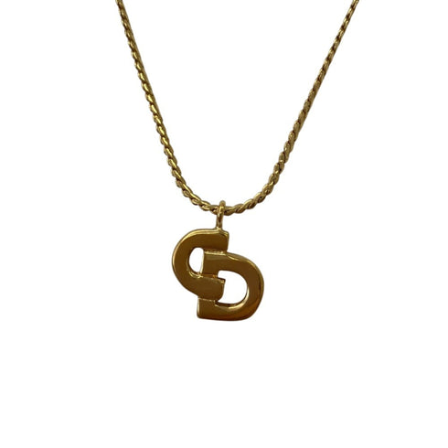 Vintage Chain Pendant Necklace Gold