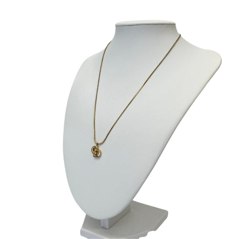 Vintage Chain Pendant Necklace Gold