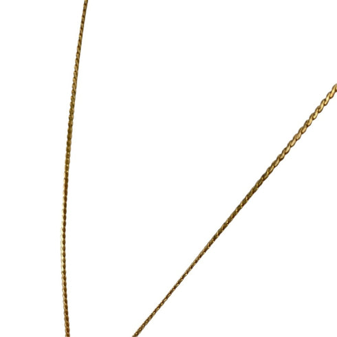 Vintage Chain Pendant Necklace Gold