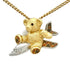Bear and Airplane Pendant Necklace Metal
