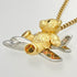 Bear and Airplane Pendant Necklace Metal