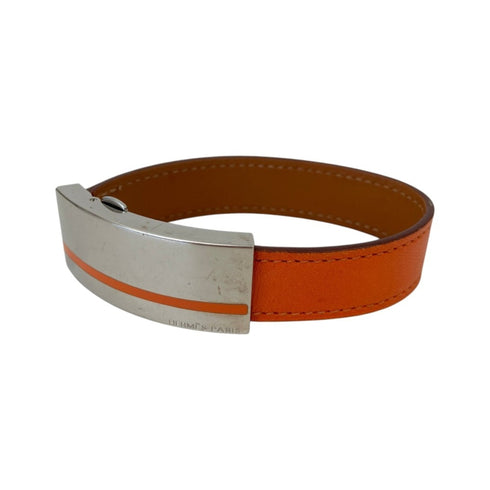 Puspus Buckle Bracelet Leather Orange