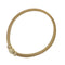 Vintage Mesh Chain Choker Necklace Gold with Rhinestone