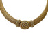 Vintage Mesh Chain Choker Necklace Gold with Rhinestone