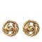 CC Logo Round Clip-On Earrings Metal Gold-Tone Metal
