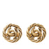 CC Logo Round Clip-On Earrings Metal Gold-Tone Metal