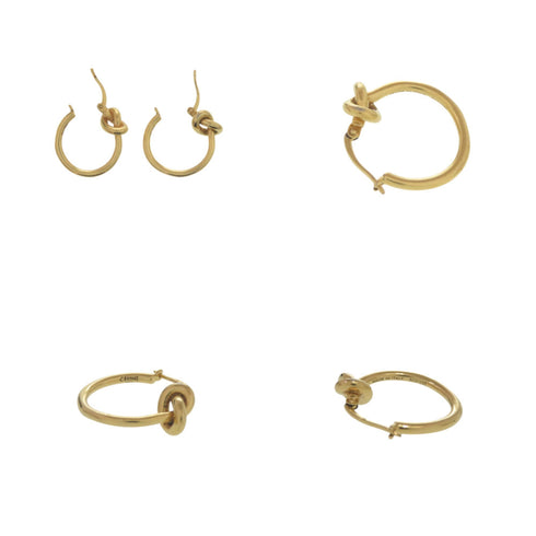 Earrings Hoop Gold-Tone Metal