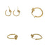Earrings Hoop Gold-Tone Metal