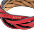 Red Leather Bangle Bracelet