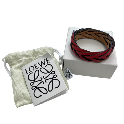 Red Leather Bangle Bracelet