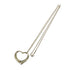 Open Heart Pendant Necklace Sterling Silver 30mm