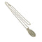 Ball Chain Oval Tag Pendant Necklace Sterling Silver