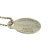 Ball Chain Oval Tag Pendant Necklace Sterling Silver