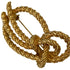Vintage Rope Motif Brooch Gold