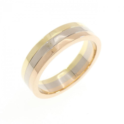 Vendome Louis Cartier Band Ring 18K Tricolor Gold