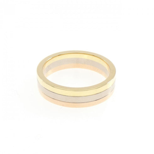 Vendome Louis Cartier Band Ring 18K Tricolor Gold