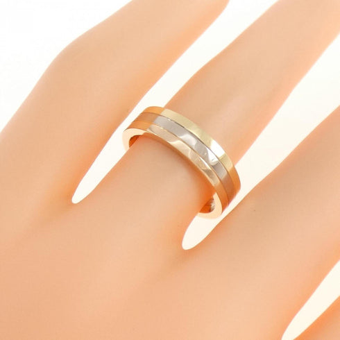 Vendome Louis Cartier Band Ring 18K Tricolor Gold