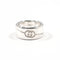 Diagonal Interlocking G Ring Sterling Silver