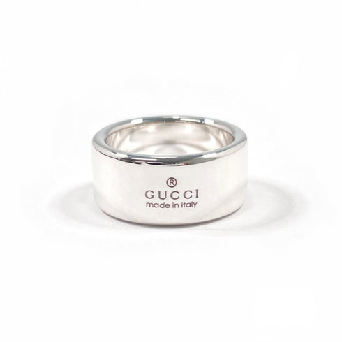 Diagonal Interlocking G Ring Sterling Silver