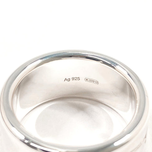Diagonal Interlocking G Ring Sterling Silver
