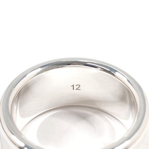 Diagonal Interlocking G Ring Sterling Silver