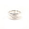 Diagonal Interlocking G Ring One Band Sterling Silver