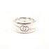 Diagonal Interlocking G Ring One Band Sterling Silver