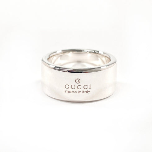 Diagonal Interlocking G Ring One Band Sterling Silver