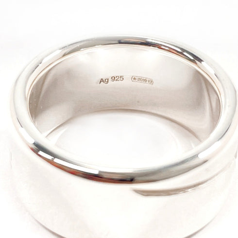 Diagonal Interlocking G Ring One Band Sterling Silver