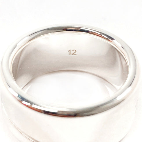 Diagonal Interlocking G Ring One Band Sterling Silver