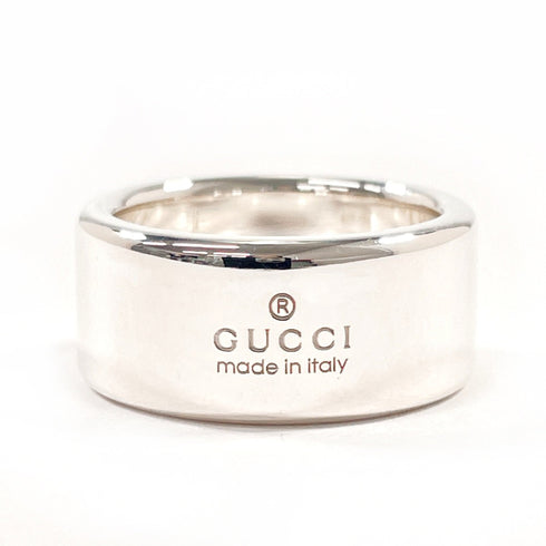 Diagonal Interlocking G Ring One Band Sterling Silver
